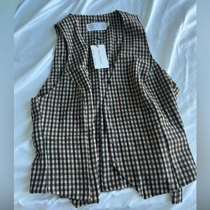NWT RESA Checkered Vest